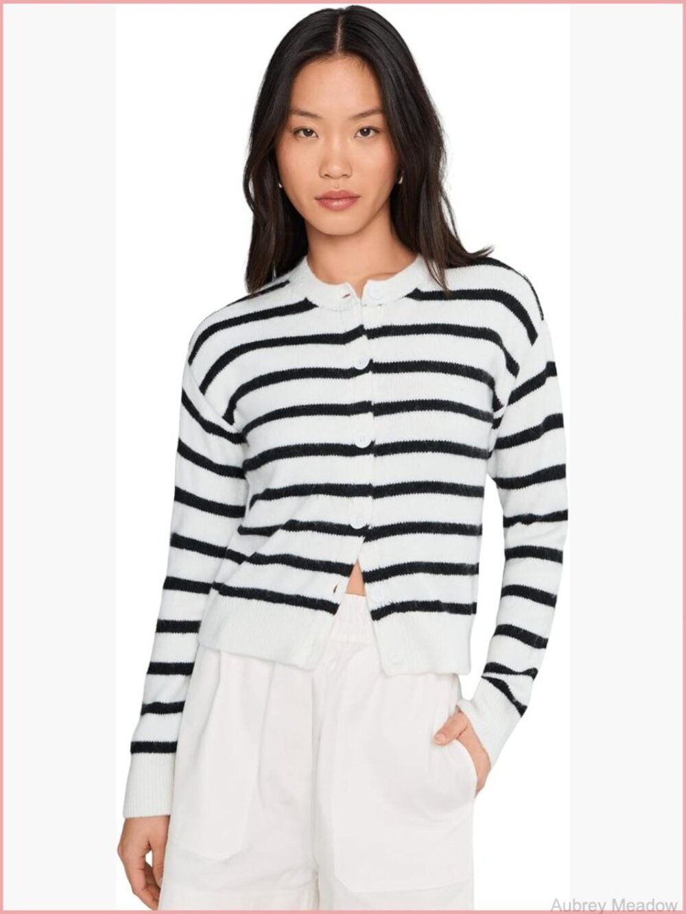 Relaxed Fit Long Sleeve Cardigan Sweater